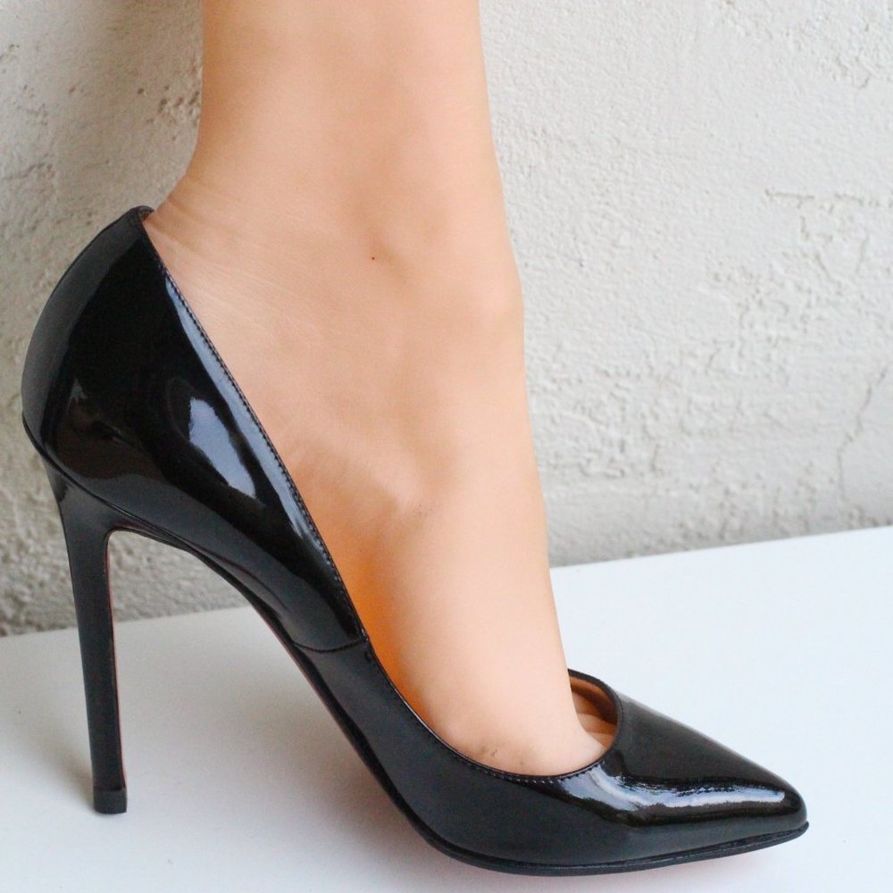 Christian Louboutin Black Pigalle 120 Patent